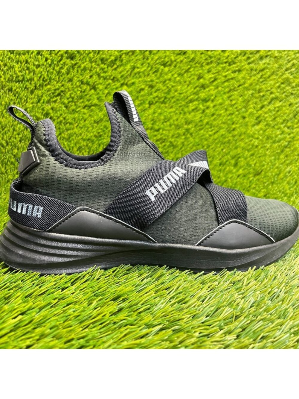 Puma Radiate Mid Womens Size 7.5 Black White Athletic Running Shoes Sneakers